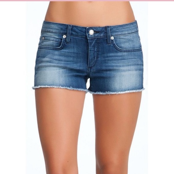 bebe Pants - Bebe Raw Edge Icon Shorts